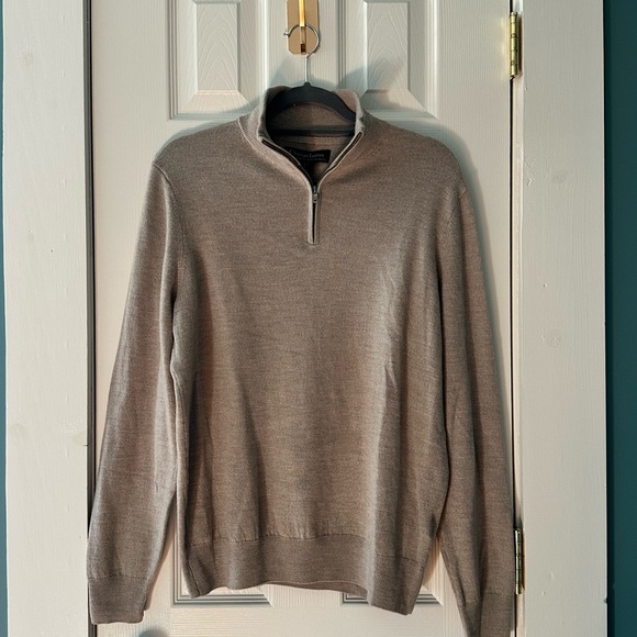 Christian Lacroix Other - Christian Lacroix 100% Merino Wool Quarter Zip Sweater – Taupe – Men’s M